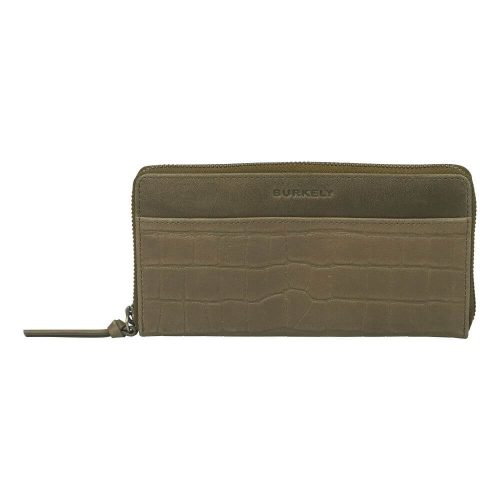 Burkely Croco Cassy Wallet L Portemonnee RFID Groen