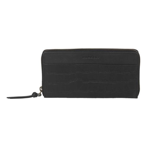 Burkely Croco Cassy Wallet L Portemonnee RFID Zwart