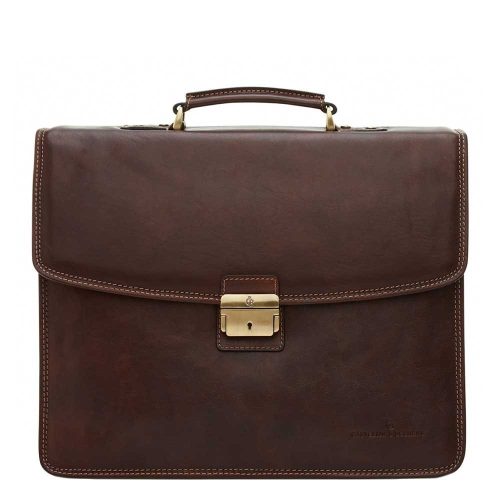 Castelijn & Beerens Verona Laptoptas 15.6'' 3-vaks mocca