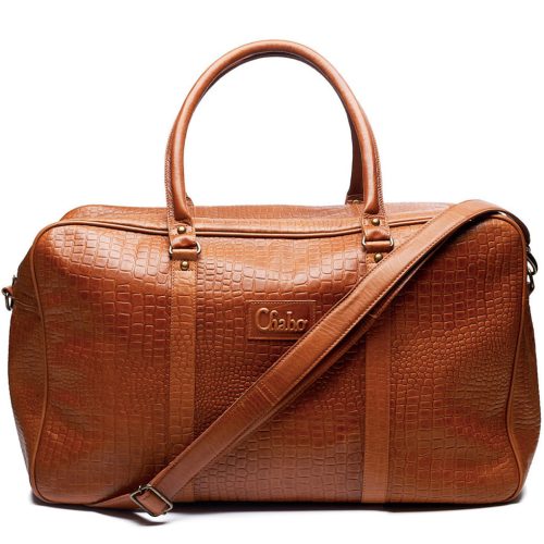 Chabo Bags Rio Croco Weekender Camel