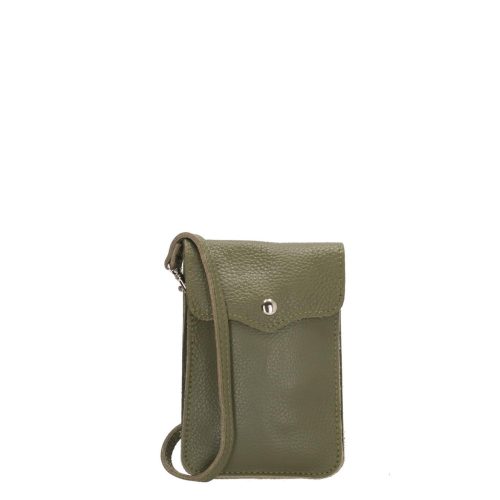 Charm London Elisa Telefoontasje olijfgroen Leren tas