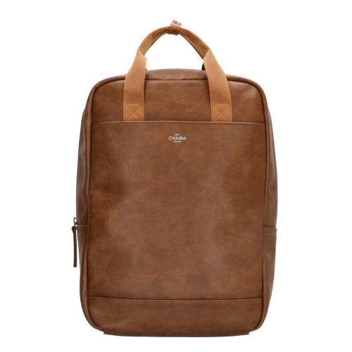 Charm London Farringdon Laptop Rugzak bruin backpack