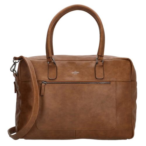 Charm London Farringdon Laptoptas bruin