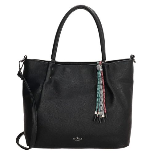 Charm London Handtas / Schoudertas Tottenham Zwart