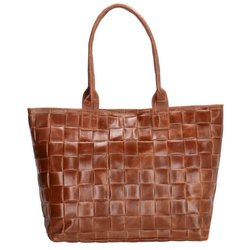 Charm London Handtas Woven Elisa Bruin
