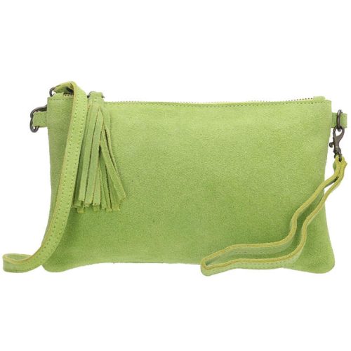 Charm Suède Clutch / Avondtasje Lime Groen