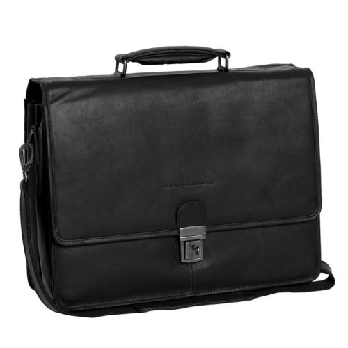 Chesterfield Leren Laptoptas 15 inch Aktetas Shay Zwart