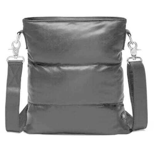 Depeche leren Puffer Crossbodytas zwart
