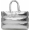 Depeche leren Puffer Shopper zilver