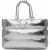 Depeche leren Puffer Shopper zilver