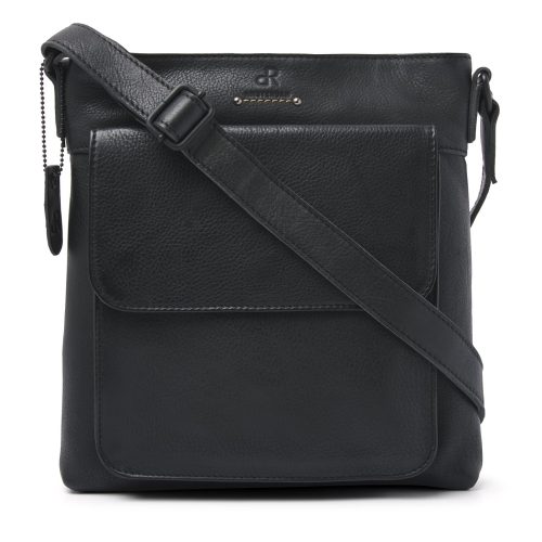 dR Amsterdam leren Schoudertas 933613 zwart