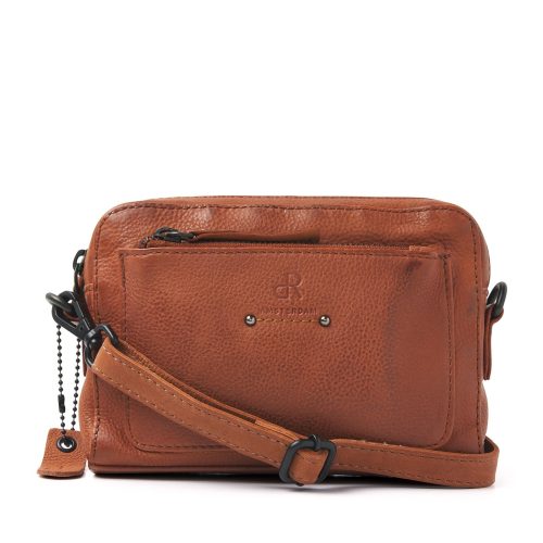 dR Amsterdam leren Schoudertas 933622 camel