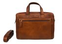 DSTRCT Premium 17 inch Laptoptas Cognac