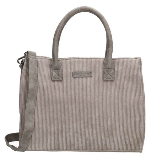 Enrico Benetti Corduroy Ribstof Handtas/Schoudertas 10'' Loïs Mid Grijs