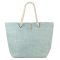 strandtas spijkerstof look aqua