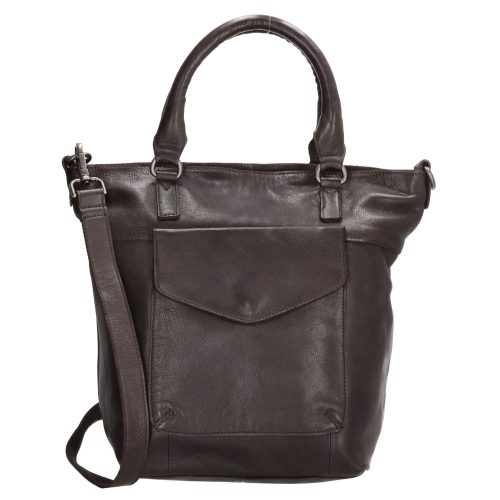 Genicci Leren Shopper Colico Donkerbruin