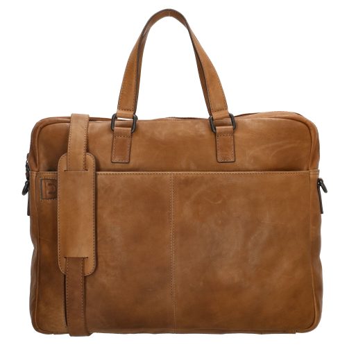 Genicci Sparrow 15,6 inch laptoptas Cognac