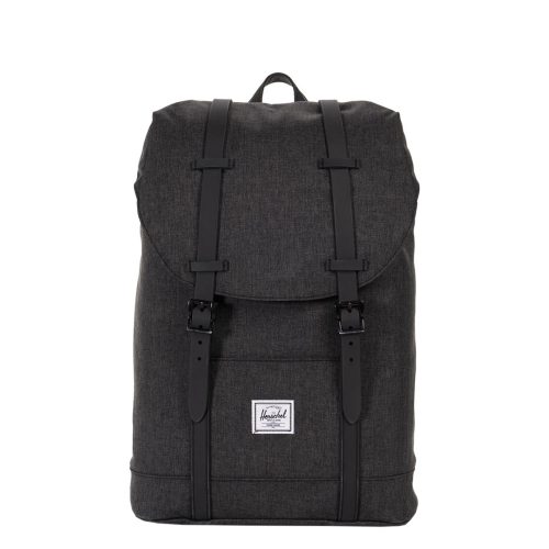 Herschel Supply Co. Retreat Mid-Volume Rugzak black crosshatch/black rubber Laptoprugzak