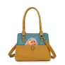 Hi-di-hi Handtas/Schoudertas Babbler Aqua/Cognac