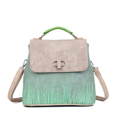 Hi-di-hi Handtas/Schoudertas Grassy Beige/Licht Blauw