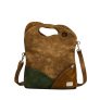 Hi-di-hi Handtas/Schoudertas Leaf Bruin/Brons
