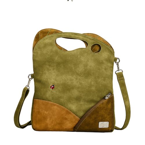 Hi-di-hi Handtas/Schoudertas Leaf Olijf/Goud