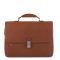 Piquadro Black Square Expandable Computer Bag with iPad Compartment cognac Aktetas