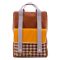 Sticky Lemon Gingham Backpack Large chocolate sundae daisy yellow mauve lilac