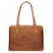Chesterfield leren laptoptas dames 13" Flint cognac