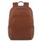 Piquadro Black Square Computer Backpack with iPad Compartment tobacco backpack