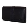 Leather Design Dames Portemonnee Croco Zwart