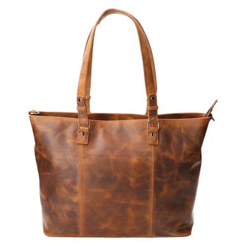 Leather Design Handtas/Schoudertas Hunter 15.6'' Bruin