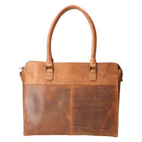 Leather Design Handtas/Schoudertas Hunter 15.6'' Bruin