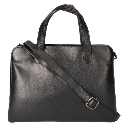 Leather Design Handtas/Schoudertas Nappa Zwart