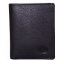 Leather Design Kaarthouder / Portemonnee 1119B Zwart
