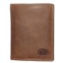 Leather Design Portemonnee met 2 Kaarthouder Vakken Bruin
