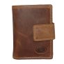 Leather Design Portemonnee met Ritsvakje en Kaarthouder Vak Bruin