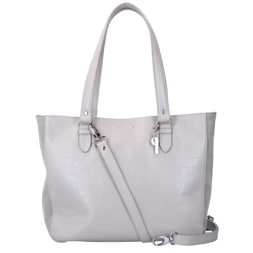 LouLou Essentiels Classy Croc Laptopbag beige