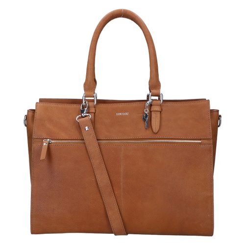 LouLou Essentiels Robuste Laptoptas 13" Silver Cognac