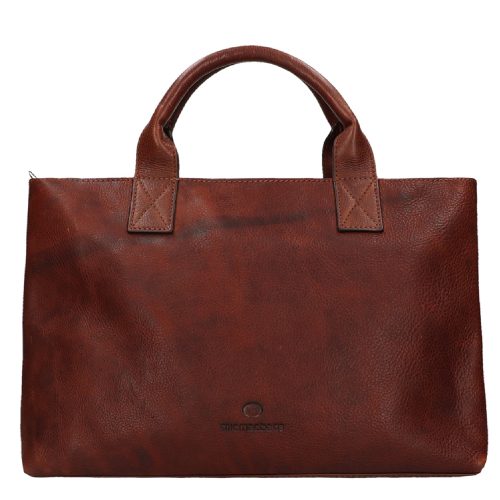 Micmacbags leren handtas Discover bruin