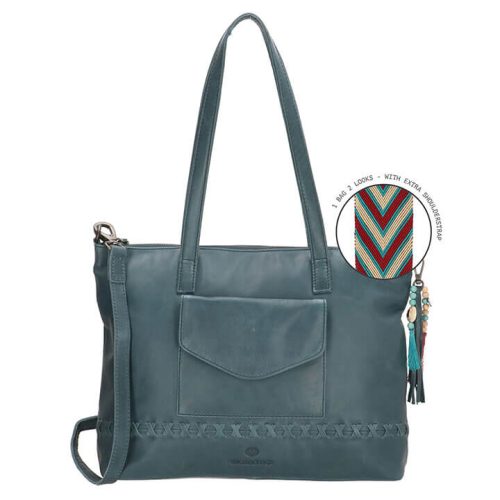 Micmacbags Handtas / Schoudertas Friendship Jeans Blauw