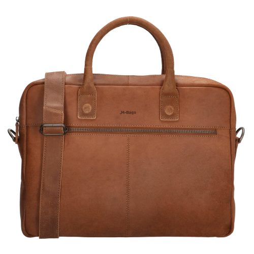 MicMacbags JM Bags Laptoptas 15,6 inch Oslo Cognac