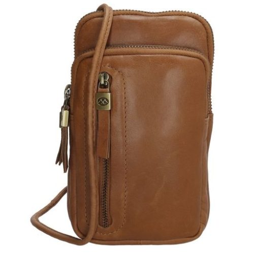 Micmacbags leren Telefoontasje Daydreamer Cognac