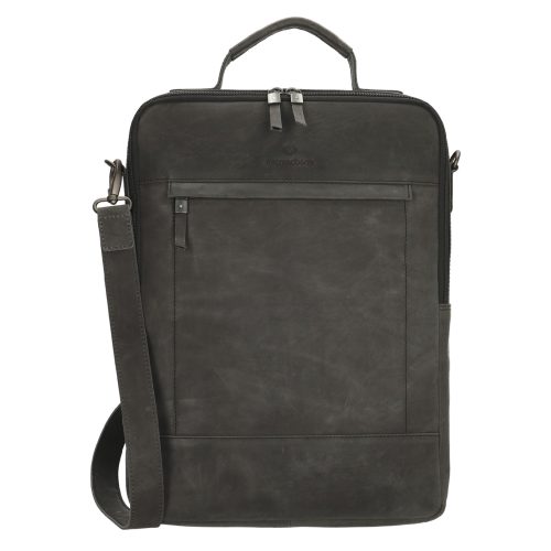 Micmacbags Malmo Laptoptas zwart II Leren tas