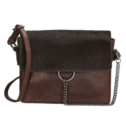 Micmacbags Mendoza Leren Schoudertasje Donkerbruin