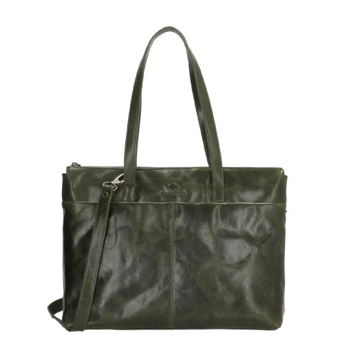 Micmacbags Porto Laptoptas donkergroen