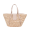 My Own Filo grote rieten tas met vegan leer zand
