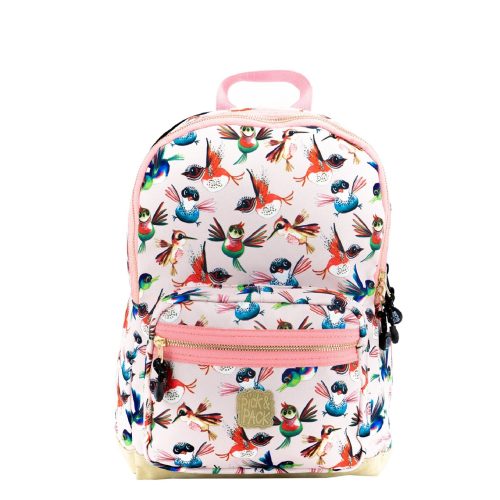 Pick & Pack Rugzak M Birds Soft Pink