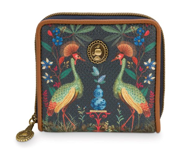 Pip Studio Portemonnee Wallet Square Flirting Birds Dark Blue