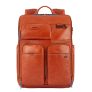 Piquadro Blue Square Computer Backpack With iPad Pro cognac backpack